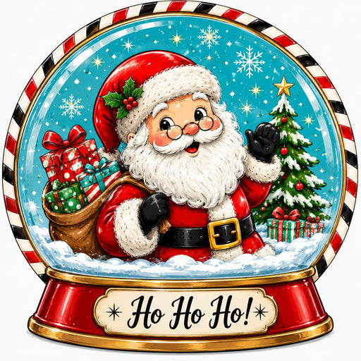 Ho Ho Ho Santa Snow Globe - PS-W-0372