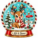 Let It Snow Reindeer Snow Globe - PS-W-0373