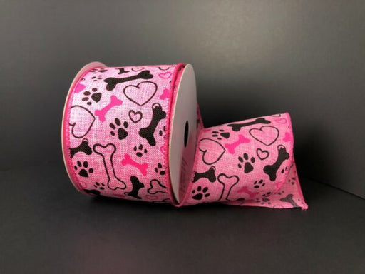 Pink Bone Paws Hrt Linen, 2.5X10Y Q919640-28 - DecoExchange®