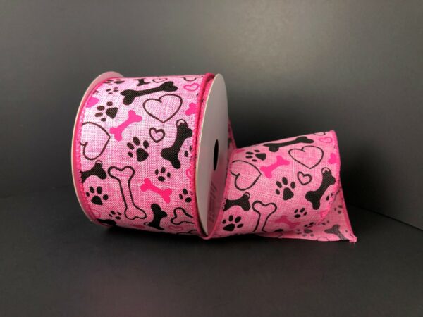 Pink Bone Paws Hrt Linen, 2.5X10Y Q919640-28 - DecoExchange®