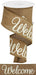 2.5"X10Yd Welcome On Royal Tan/Cream RGA11242J - DecoExchange