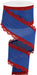 2.5"x10Yd Lace Edge Royal Burlap Ribbon - Red/Royal Blue - RGA1542T2 - DecoExchangeÂ®