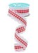 1.5"X10Yd Scalloped Edge Gingham Red/White W/White RGA154367