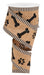2.5"X10Yd Paw Prints/Bones/Thin Stripe Tan/Black RGA8083F2