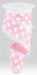 2.5"X10Yd Medium Dot W/Lace Light Pink/White RGA8564TK - DecoExchange®