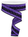 1.5"X10Yd 2-In-1 Faux Royal/Lace Purple/Black RGC811223 - DecoExchange®