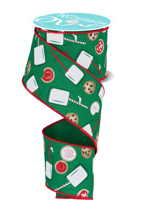 2.5"X10Yd Milk And Cookies Emerald Green/Multi RGF130706 - DecoExchange®