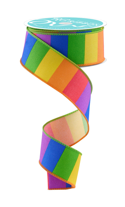 1.5"X10Yd Horizontal Rainbow Rd/Orng/Yllw/Grn/Bl/Prpl RGF14923A
