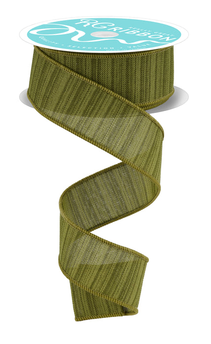 1.5"X10Yd Multi Color Stripe Fern Green/Moss Green RGF1683EW