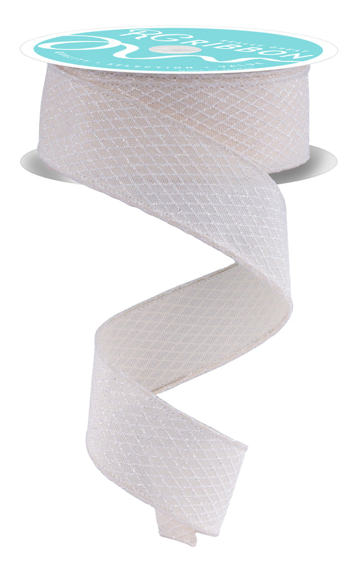 1.5"X10Yd Mini Harlequin Cream/White RGF1695C2 - DecoExchange®