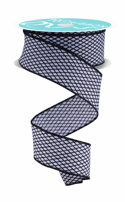 1.5"X10Yd Mini Harlequin White/Black RGF169827 - DecoExchange®