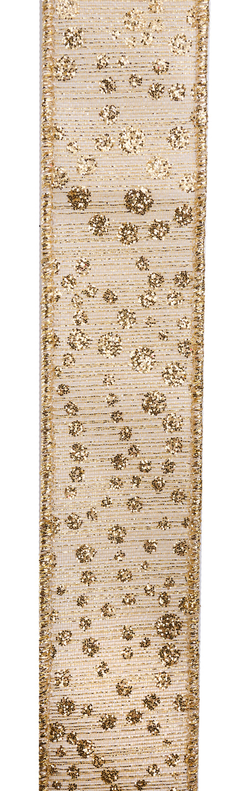 1.5"X10Yd Mini Glitter Dots/Metallic Gold RGF172608 - DecoExchange®