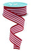 1.5"X10Yd Glitter Vertical Stripe White/Red RGF197067 - DecoExchange®