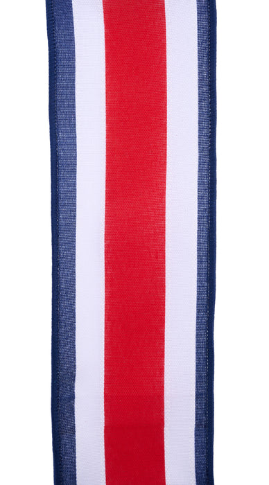 3.25"X10Yd Faux 3-In-1 Vertical Stripe Red/White/Blue RGF1982A1