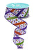 1.5"X10Yd Glitter Stripe W/Confetti Dots White/Purple/Lime/Orange RGF1992ES