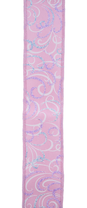 1.5"X10Yd Multi Swirls Lt Pink/Lav/Lt Blue RGH105122
