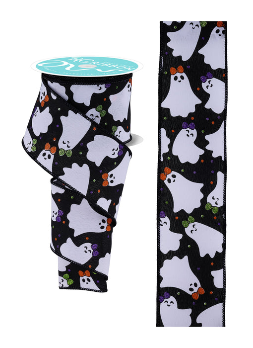 2.5"X10Yd Ghosties W/Bows Black/Multi RGH135502 - DecoExchange®