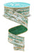1.5"X10Yd Glitter/Metallic Streaks Emerald/Cream/Gold RGH152606 - DecoExchange®