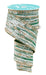 2.5"X10Yd Glitter/Metallic Streaks Emerald/Cream/Gold RGH152706 - DecoExchange®