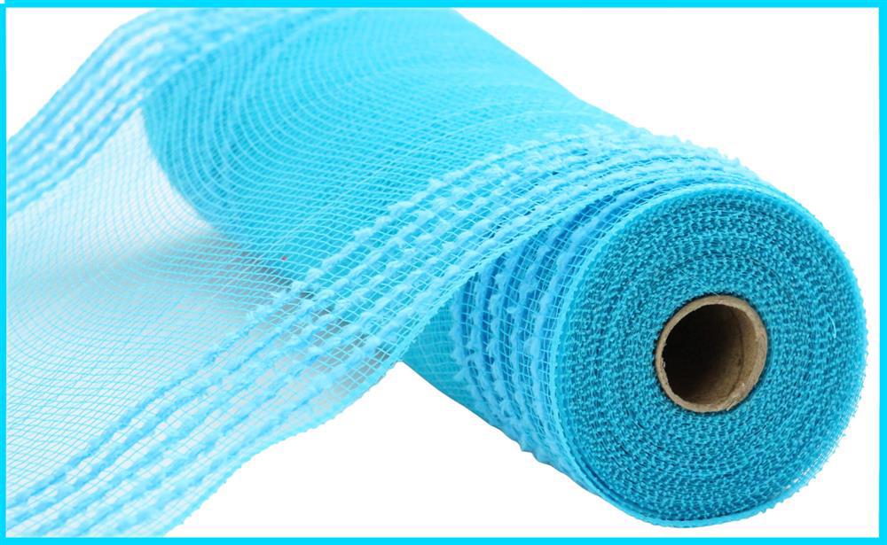 10.25"X10Yd Drift/Pp Wide Border Mesh Turquoise RY811444