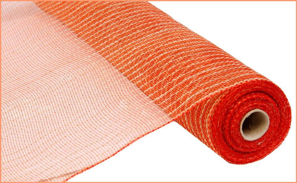 21"X10Yd Poly/Jute Mesh Orange/Red/Natural RY900533