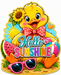 Hello Sunshine Duck, PS-W-0041, 12in Sign For Wreath, Wood Wreath Sign