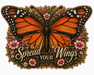 Spread Your Wings, PS-W-0022, 12in Sign For Wreath, Wood Wreath Sign