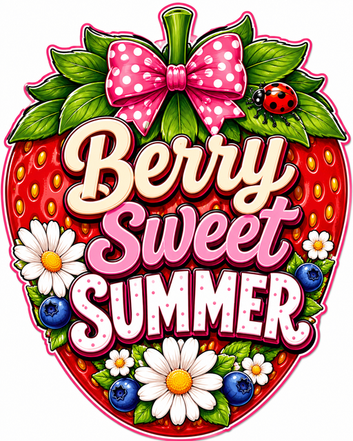 Berry Sweet Summer, PS-W-0057, 12in Sign For Wreath, Wood Wreath Sign
