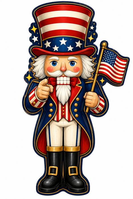 Uncle Sam Nutcracker, PS-W-0072-DH-32, 32" Door Hanger - DecoExchange®