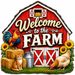 Welcome to the Farm, PS-W-0044, 12in Sign For Wreath, Wood Wreath Sign