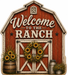 Welcome to the Ranch, PS-W-0027, 12in Sign For Wreath, Wood Wreath Sign