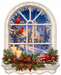 Winter Window, PS-W-0069, 12in Sign For Wreath, Wood Wreath Sign - DecoExchange®