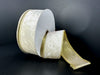 Ivory Crushed Velvet Gold Back Ribbon X962309-18