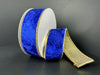 Deep Blue Crushed Velvet Gold Back Ribbon X962309-27