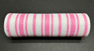White And Pink Ticking Fabric Deco Mesh, 10 Inches X 10 Yards XB240310-03 - DecoExchange®