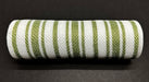 White And Moss Ticking Fabric Deco Mesh, 10 Inches X 10 Yards XB240310-08 - DecoExchange®