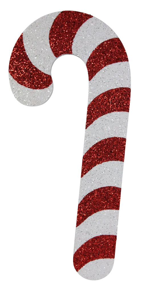 20"H Glittered Eva Candy Cane Red/White XC112037 - DecoExchange®