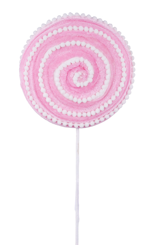 20"L Velvet/Snowball/Striped Lollipop Pink/White XC1201A9 - DecoExchange®