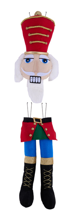 2Pc 33"H Nutcracker Decor Kit Beige/Red/Black/Blue/Gold XC635227