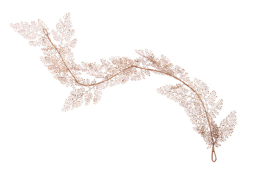 57"L Metallic Fern Leaf Garland Gold XG782708 - DecoExchange