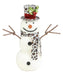 10 inch Glitter Styrofoam Snowman White Black Brown Red XN599624
