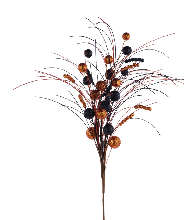 35"L Ball/Monofilament/Bead Spike Spray Orange/Black XS1389FH - DecoExchange®