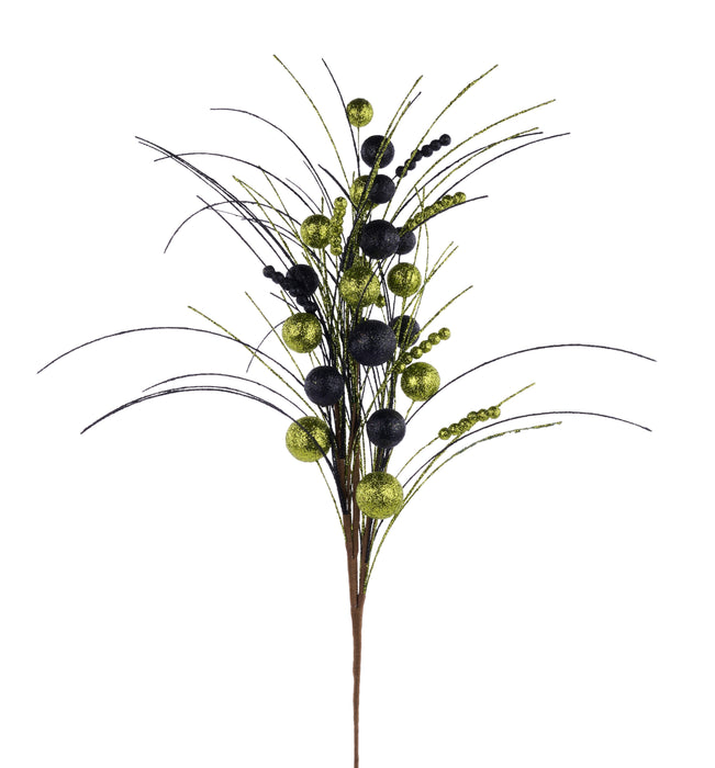 35"L Ball/Monofilament/Bead Spike Spray Lime/Black XS1389RJ - DecoExchange®