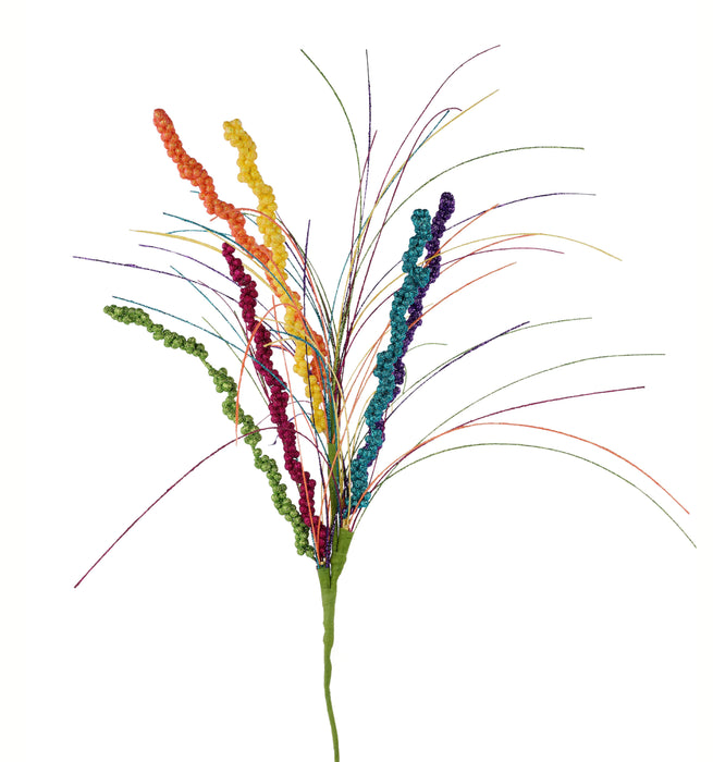 33"L Glitter Curly Spike/Fishline Spray Fiesta XS1541FA - DecoExchange®