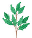 27"L Velvet/Glitter Leaf Spray Emerald Green XS234306
