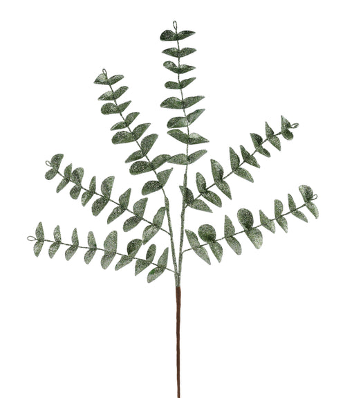 17"L Glitter Eva Eucalyptus Pick Sage Green XS235158 - DecoExchange®