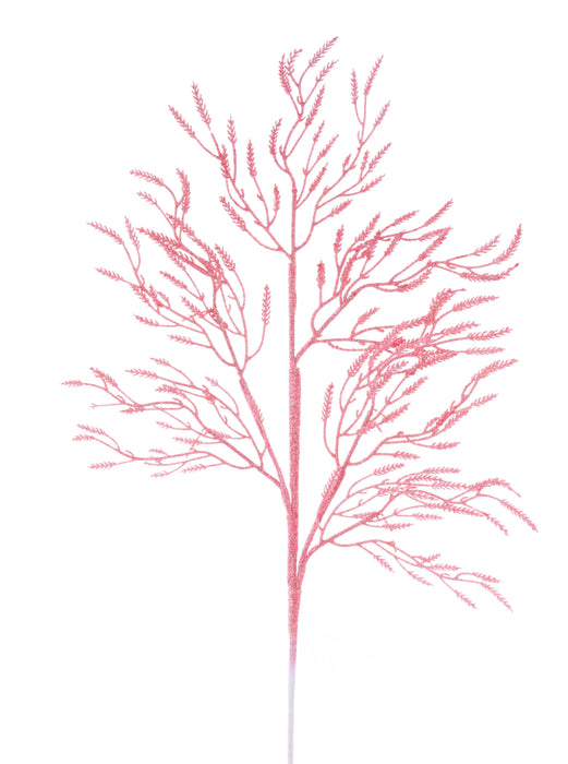 28"L Iridescent Glitter Wild Twigs Spray Coral XS241771 - DecoExchange®