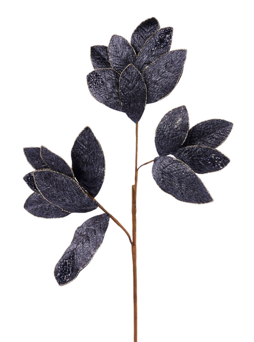 32"L Metallic Magnolia Leaf Spray Black/Gold XS246542 - DecoExchange®