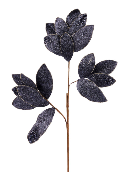 32"L Metallic Magnolia Leaf Spray Black/Gold XS246542 - DecoExchange®