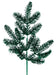 20.75"L Glitter Noble Fern Spray Emerald Green XS250906